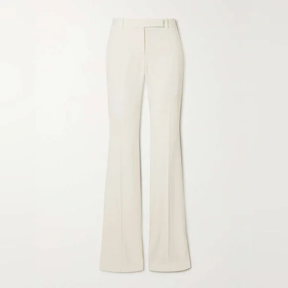 NWT Alexander MCQUEEN Crepe Ivory bootcut pants Size 44 (US8) - Picture 5 of 12